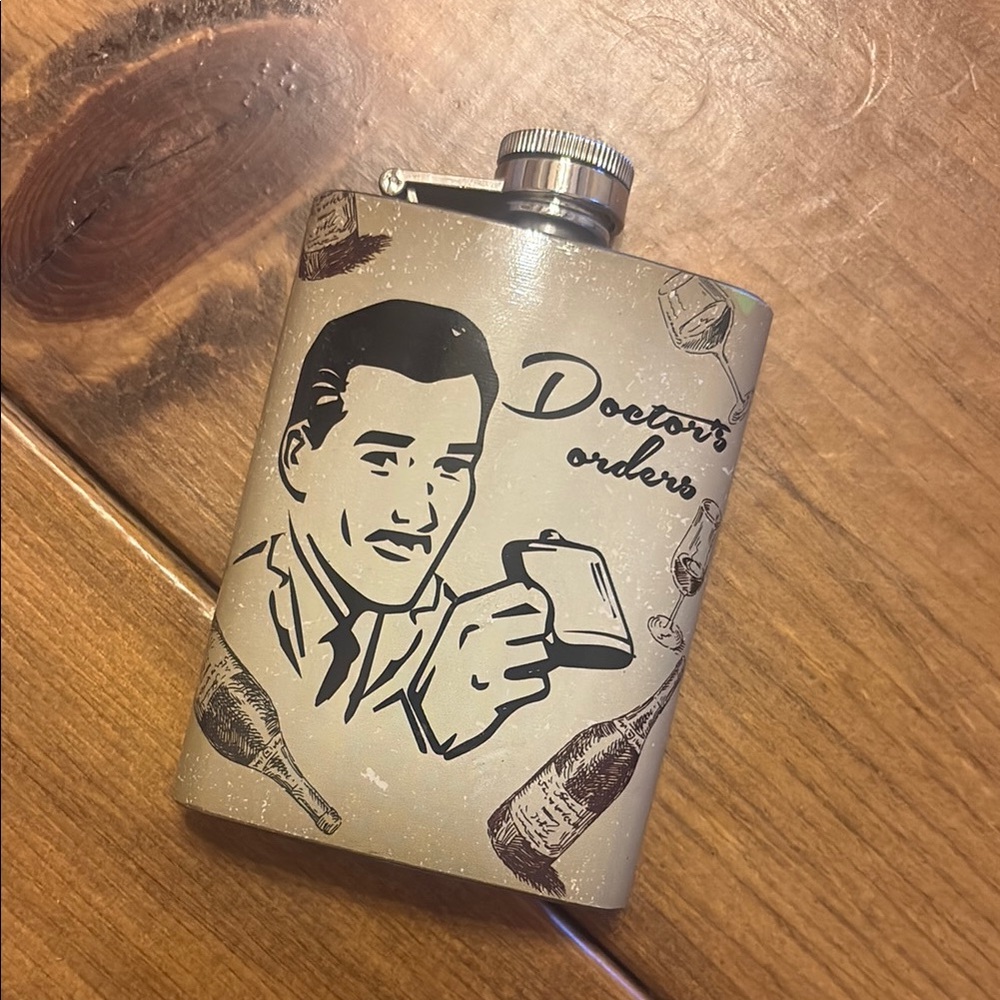 Retro Doctor's Orders Flask